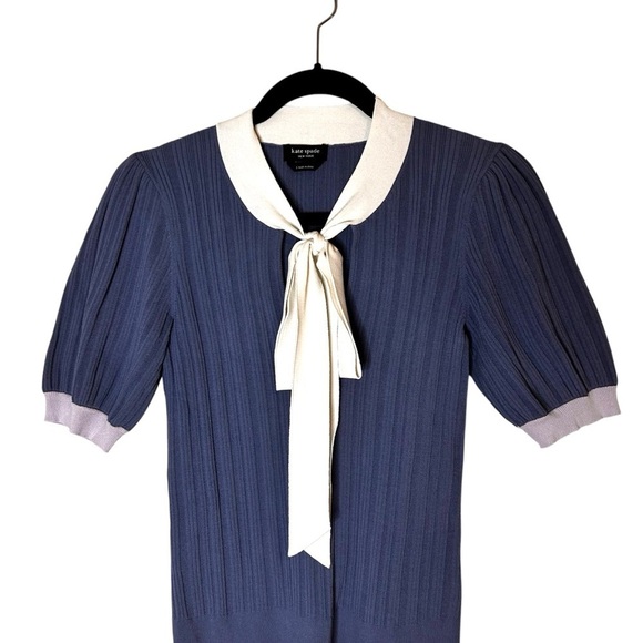 Kate Spade Colorblock Bow-neck Sweater- size Small - Picture 6 of 13